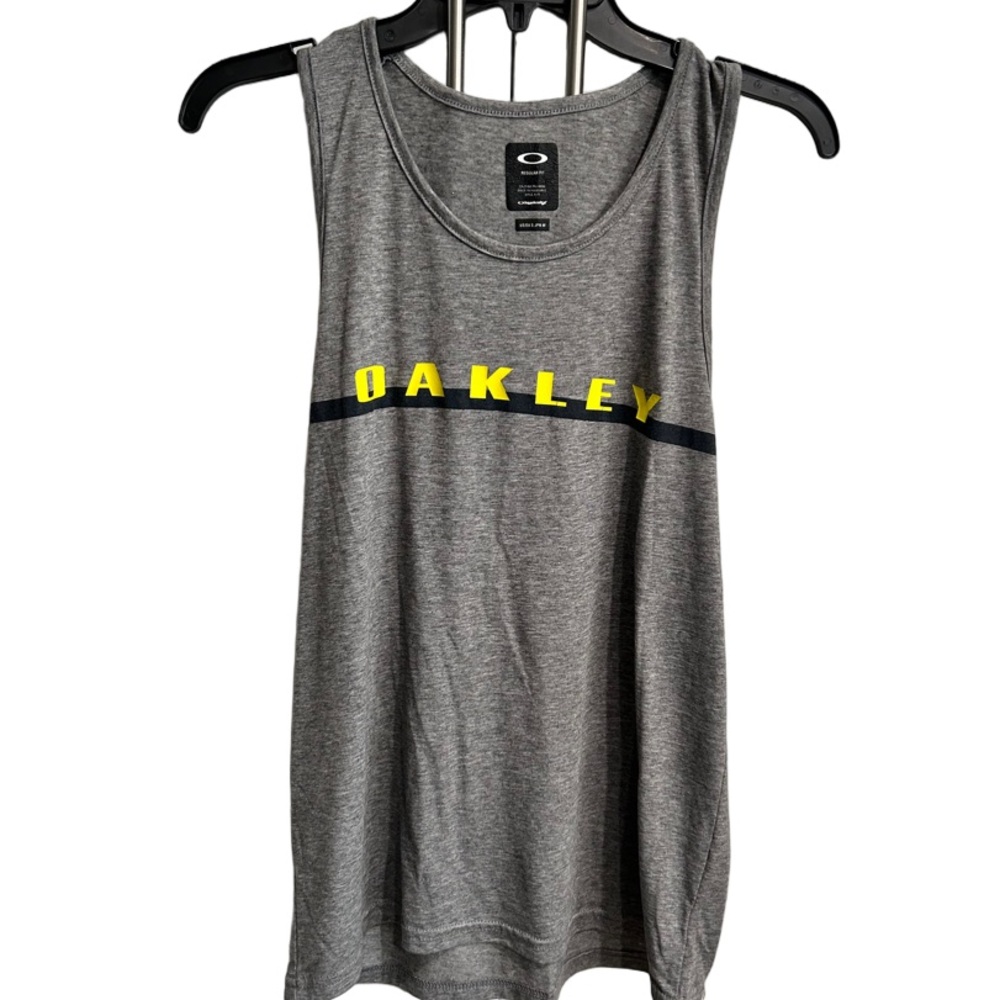 Oakley Gray Tank Top with Yellow Logo
